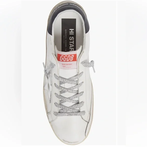 Golden Goose Super-Star Black, White & Silver Sneaker - Picture 14 of 15